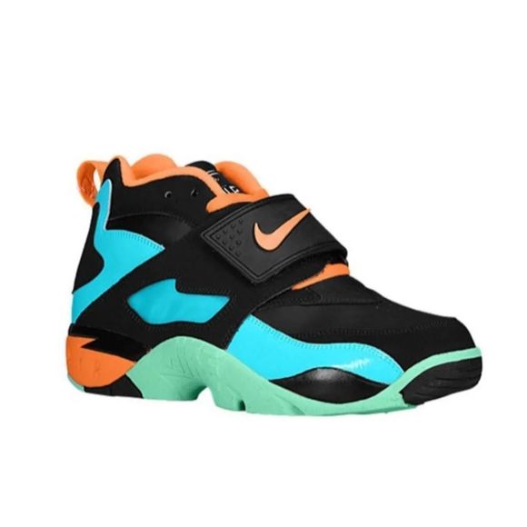 Nike Other - NIKE Air Diamond Turf Black/Total Orange-Gamma Blue-Green Glow - US 9C